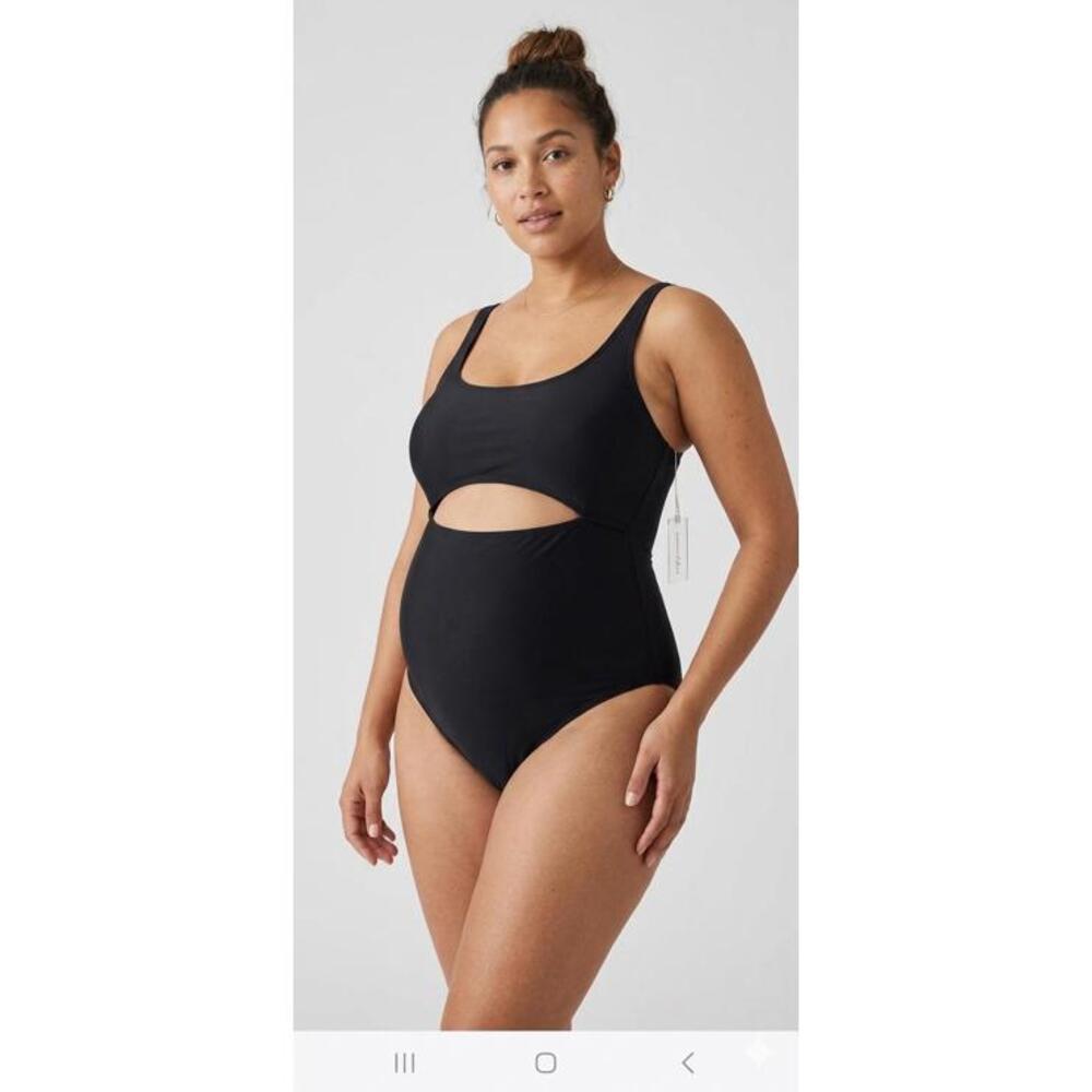 Summer Mae Maternity Swimsuit One Piece Tummy Control Suit Size 16 Cut Out